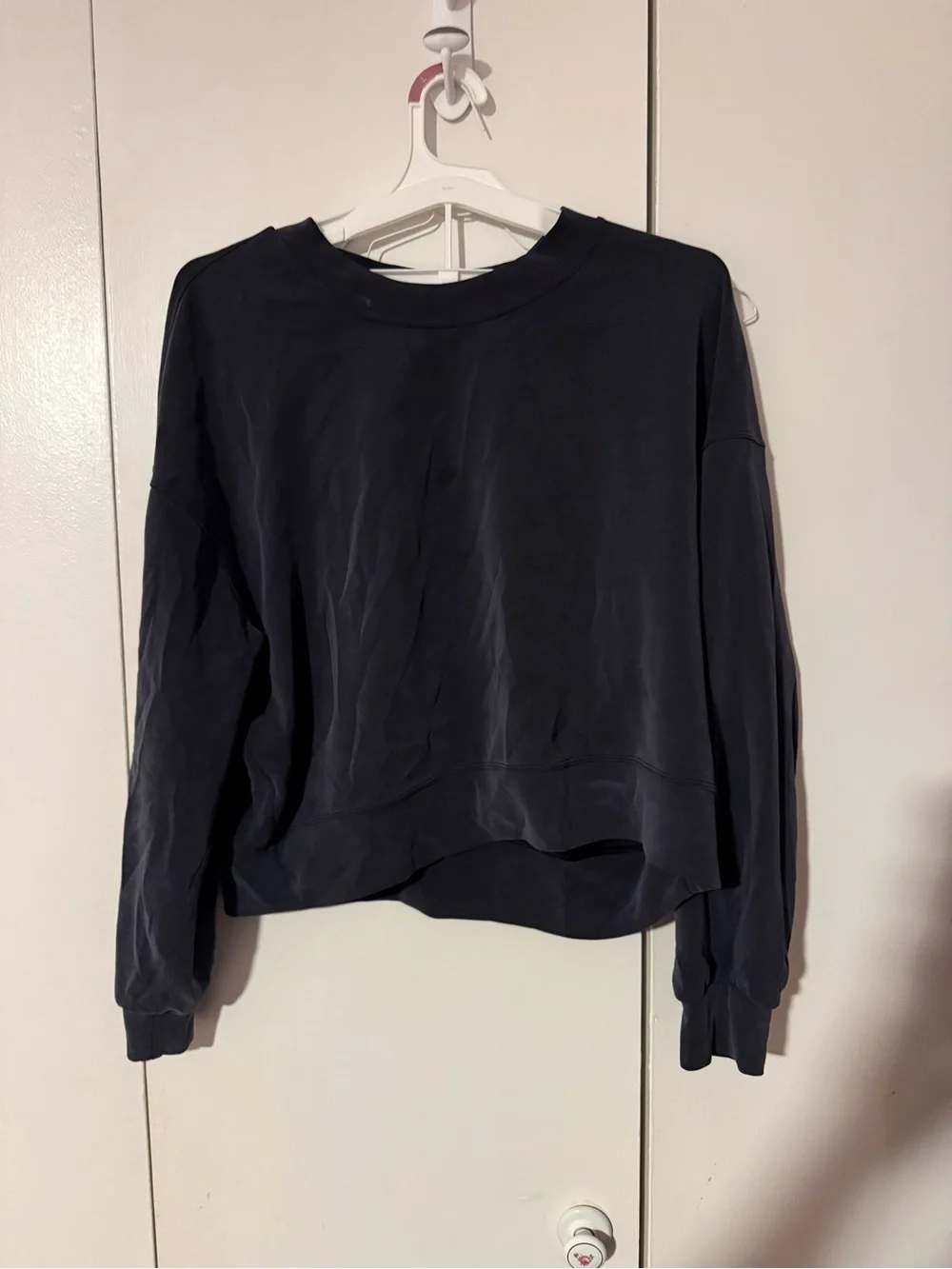 Black lululemon softstreme perfectly oversized crew